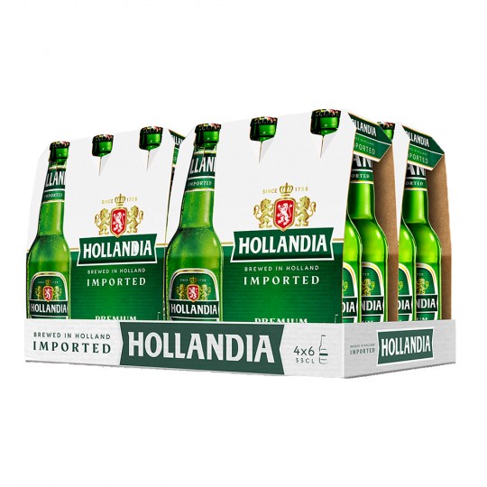4 Six pack Hollandia Botella 330ml.